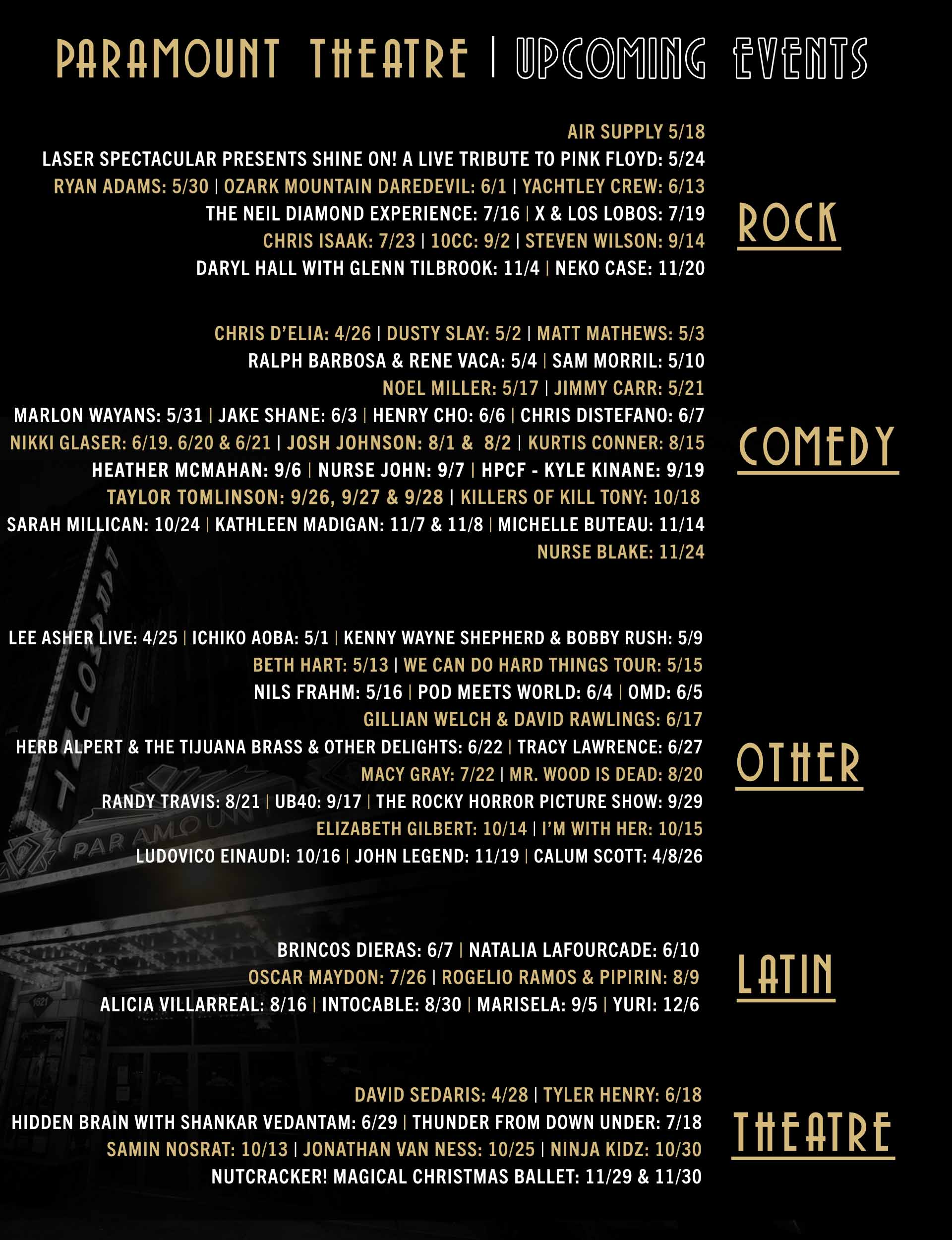 Upcoming Events